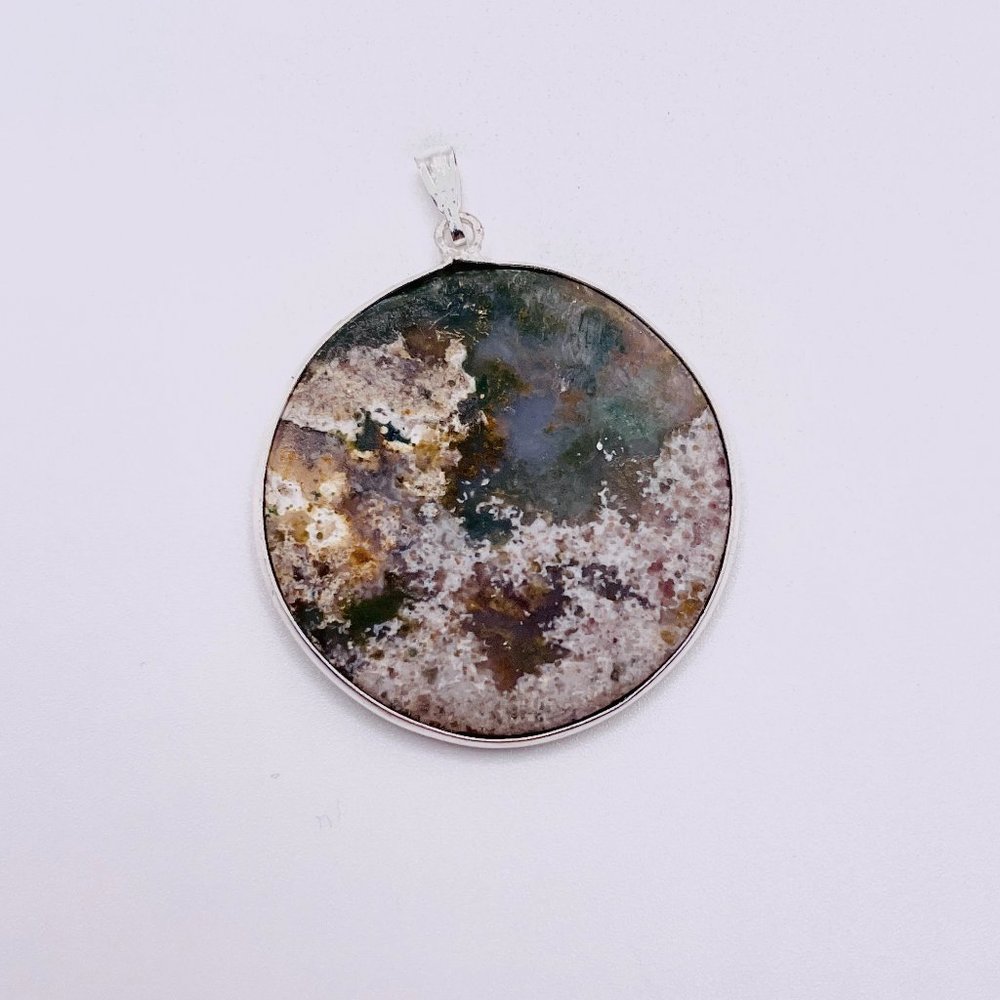 Keystone Lilu Moss Agate Pendant